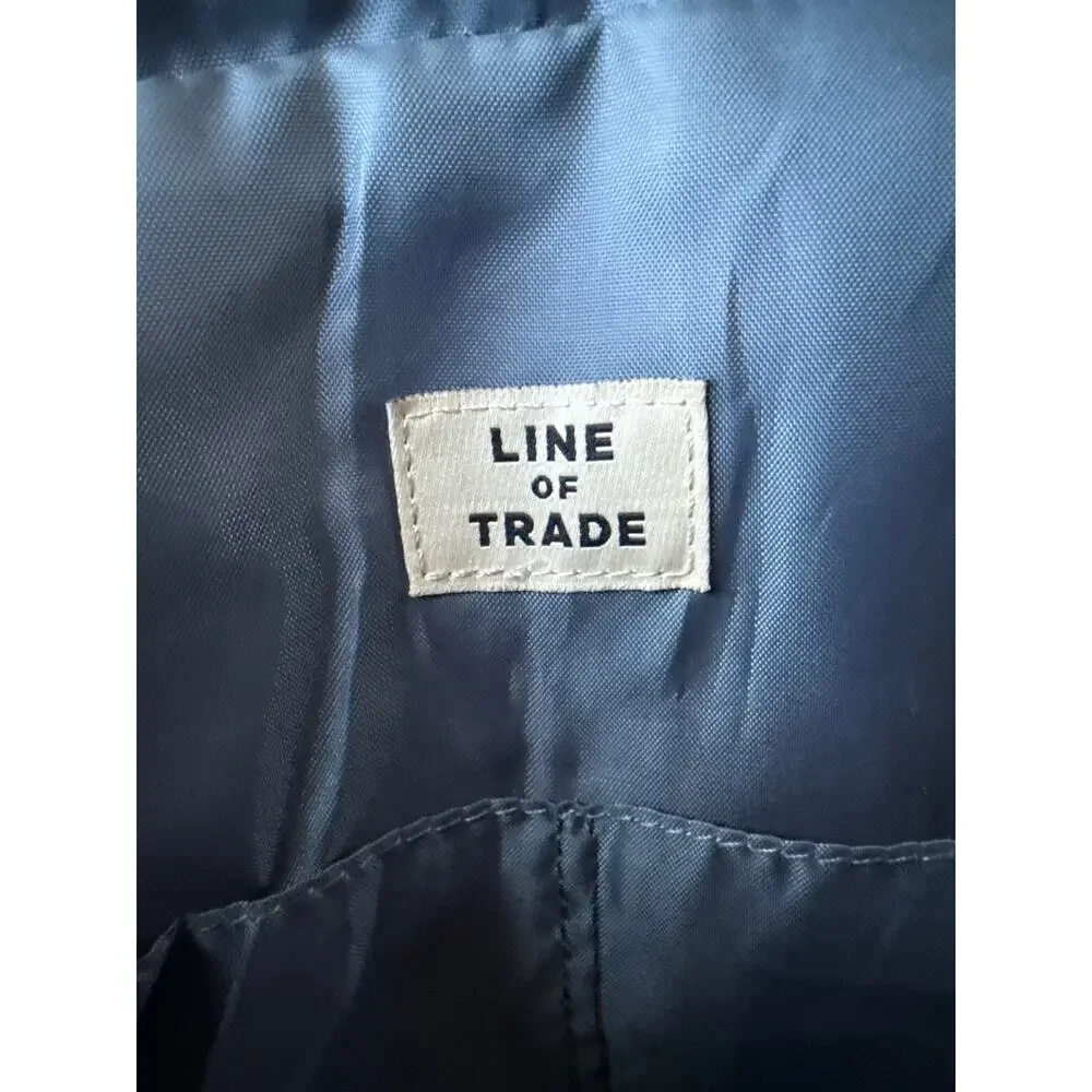 Line of Trade Canvas and Leather Laptop Bag Double Handle in Navy Blue
